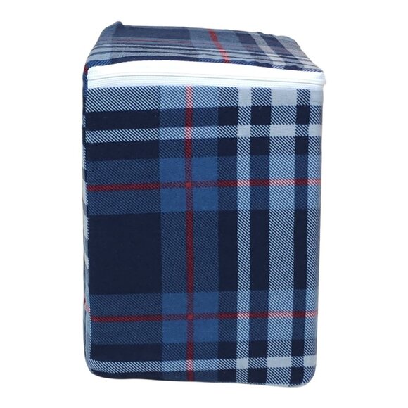 Cuddl Duds Queen Heavyweight Flannel Sheet Set Blue Plaid Soft Brushed Cotton - Picture 3 of 8